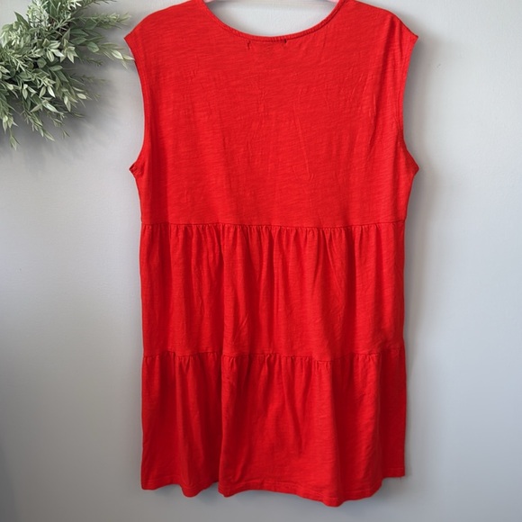 π 3/$20 EUC Social Standard By Sanctuary Red Sleeveless Tiered Tank Top Size XL - Picture 3 of 5